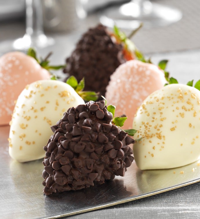 Fannie May Love & Romance Chocolate Strawberries-Love & Romance Strawberry 6 Ct
