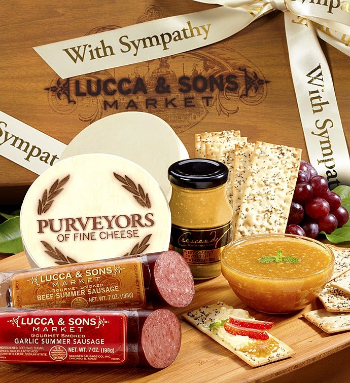 Lucca & Sons Sausage & Cheese Sympathy Gift Box