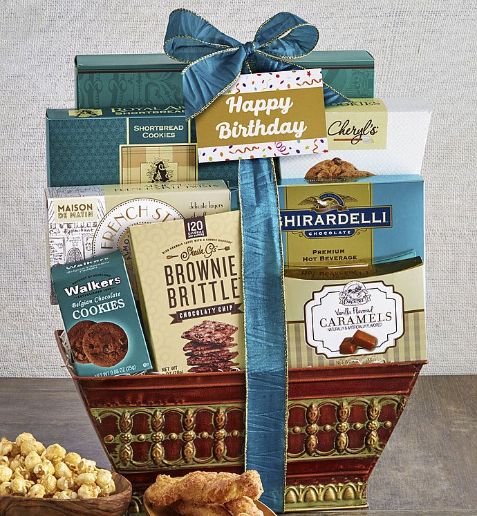 Majestic Grandeur Happy Birthday Gift Basket -Majestic Grandeur Happy Birthday Gift Basket