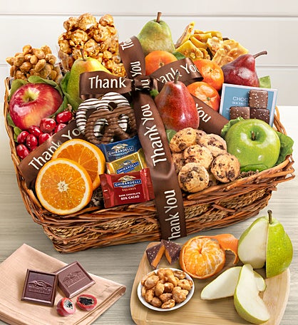 Thank You Fruit & Sweets Gift Basket