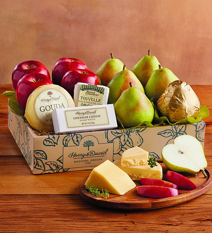 Harry And David® Pears, Apples & Cheese Gift-Pears, Apples & Cheese Gift - Deluxe