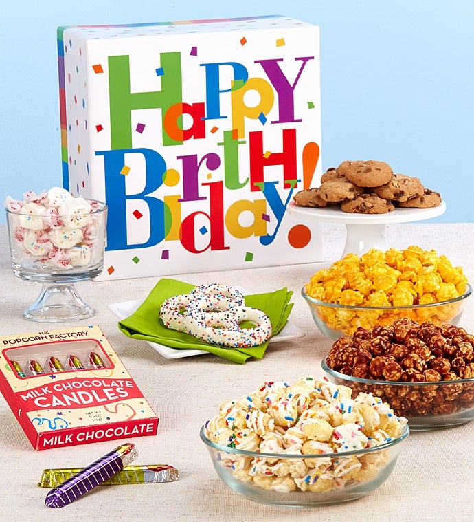 The Popcorn Factory Big Birthday Sampler Box-The Popcorn Factory Big Birthday Sampler Box