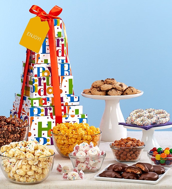 The Popcorn Factory Big Birthday Tower-The Popcorn Factory Big Birthday Tower - 6 Tier