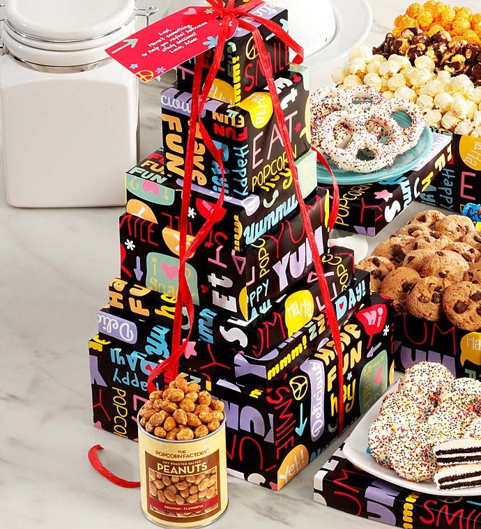 The Popcorn Factory Fun With Snacks Tower-The Popcorn Factory Fun With Snacks Tower - 6 Tier