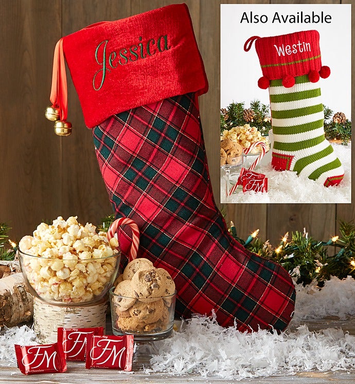 Personalized Christmas Stocking with Treats