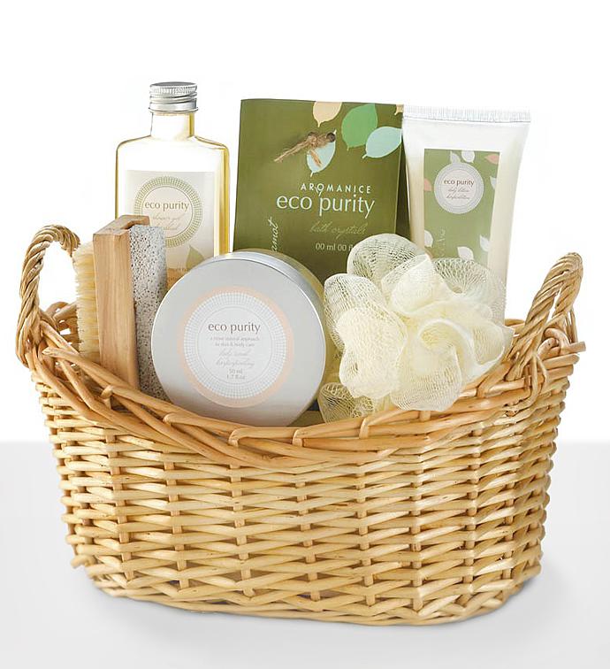 Green Tea And Bergamot Spa Gift Basket-Green Tea And Bergamot Spa Gift Basket