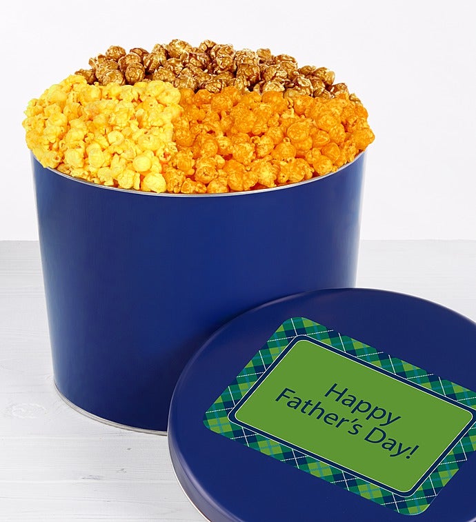 Popcorn Factory Father's Day 4 Way Tin - Popcorn Factory Father's Day 4 Way Tin