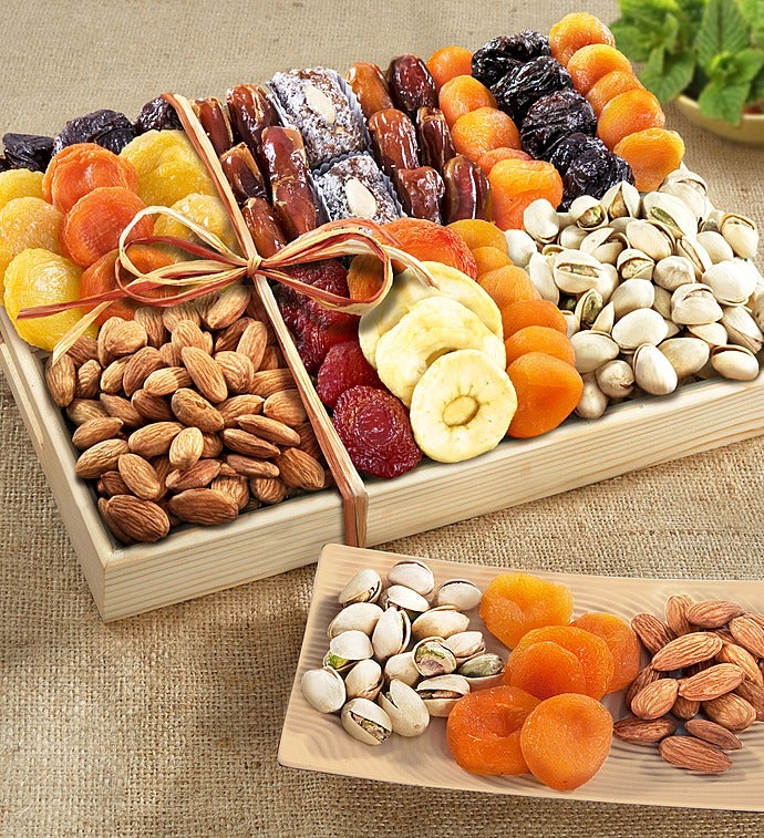 Fruitful Harvest Sympathy Fruit & Nut Crate-Fruitful Harvest Sympathy Fruit & Nut Crate