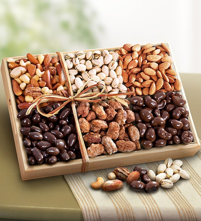 Caring Thoughts Sweet & Savory Nuts Gift-Caring Thoughts Sweet & Savory Nuts Gift