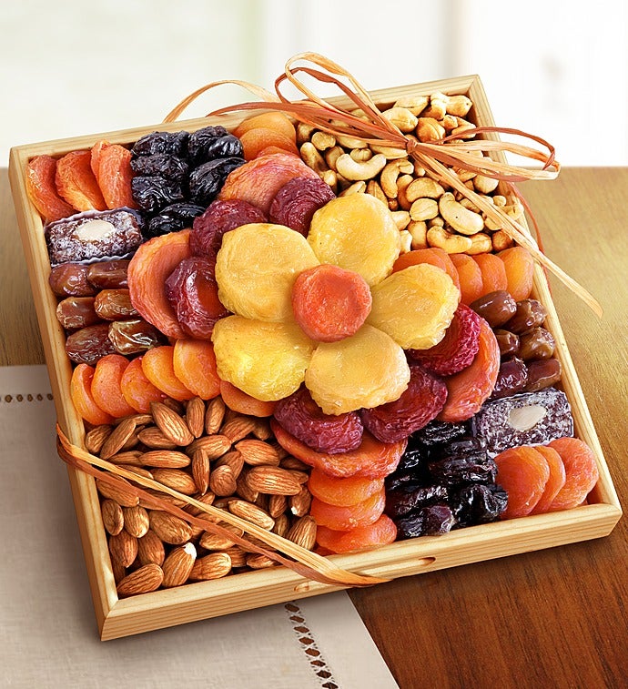 Ever Blooming Sympathy Fruit & Nuts Crate-Ever Blooming Sympathy Fruit & Nuts Crate