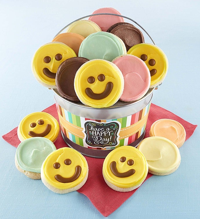 Cheryl's Have A Happy Day Cookie Gift - Cheryl's Happy Day Buttercream Cookie Pail