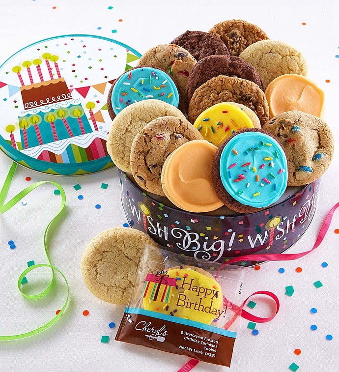 Cheryl's Wish Big! Musical Birthday Gift Tin-Wish Big! Musical Birthday Gift Tin -16Ct Classic