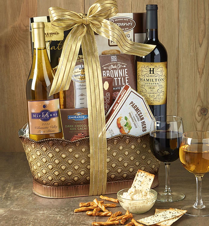 Toast & Celebrate Wine Gift Basket-Toast & Celebrate Wine Gift Basket