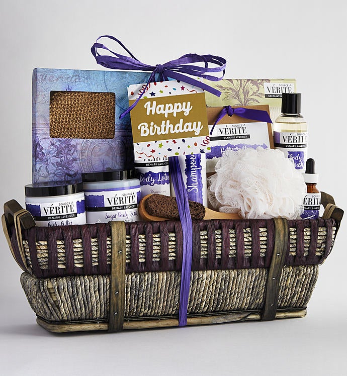 It's Your Birthday! Denarii Lavender Spa Basket-Happy Birthday! Denarii Lavender Grande Spa Basket