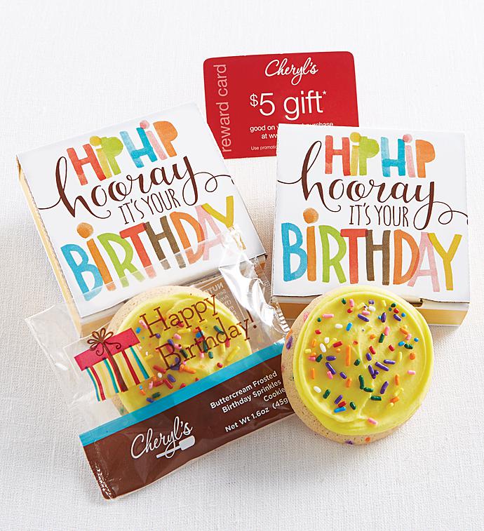 Cheryl's Hip Hip Hooray Buttercream Cookie Card - Cheryl's Hip Hip Hooray Buttercream Cookie Card