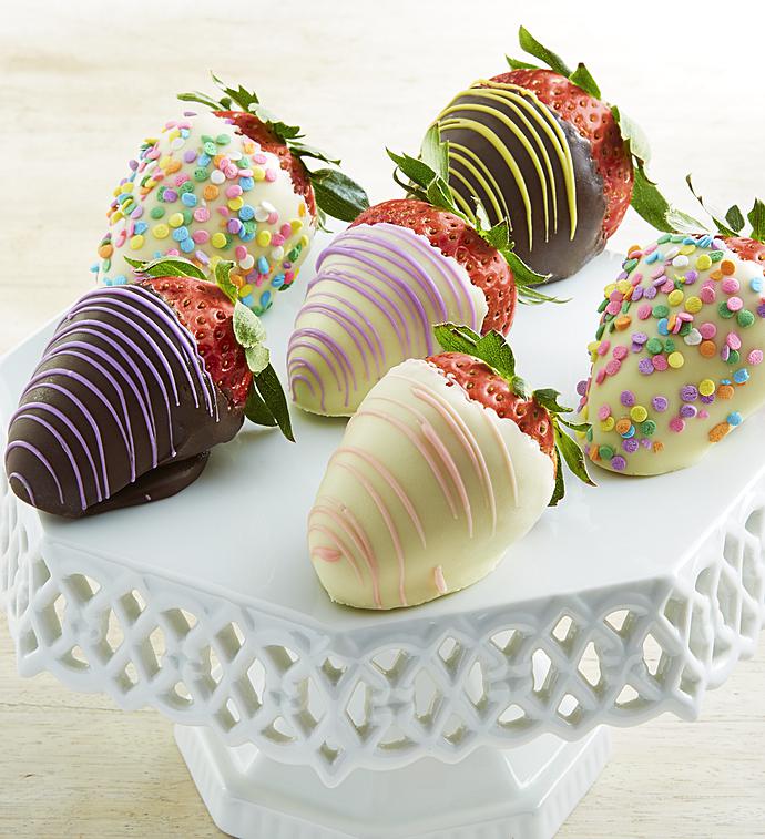 Decadent Spring Chocolate Strawberries-Decadent Spring Chocolate Strawberries 6 Ct