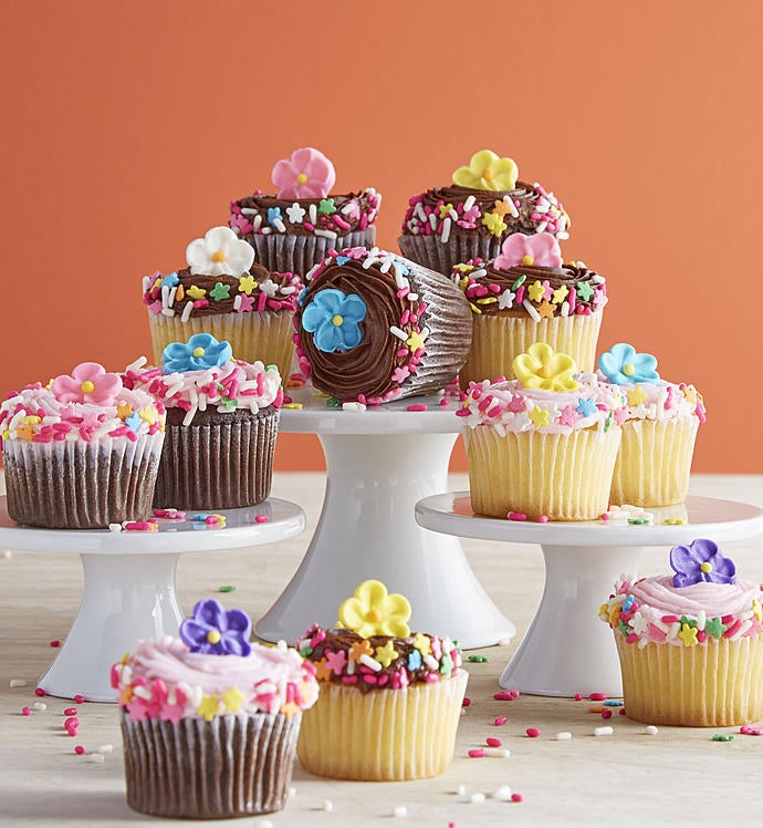 Little Whisk Spring Bouquet Mini Cupcakes-Little Whisk Spring Bouquet Mini Cupcakes 12 Ea