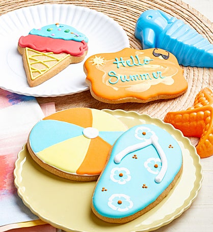 Summer Artisan Iced Cookies