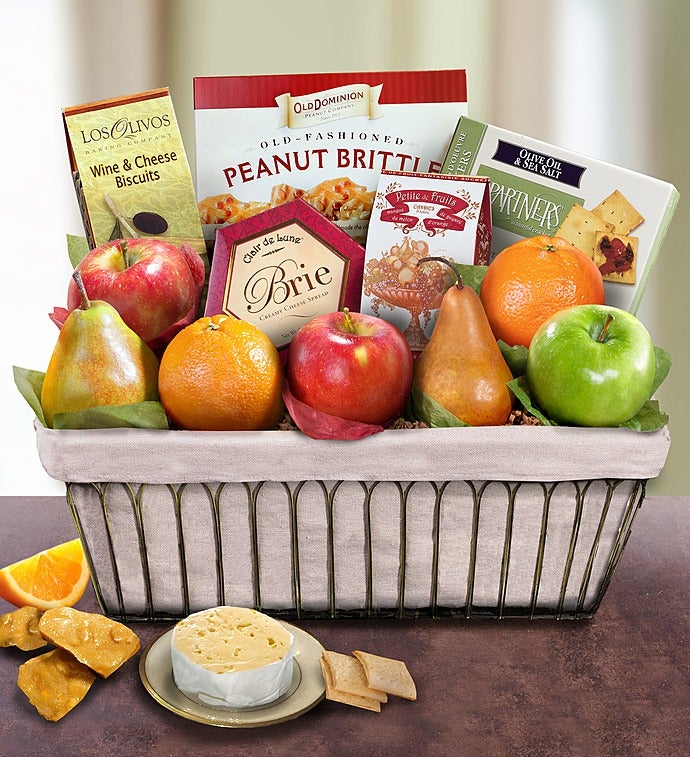 Parisian Terrace Fruit Gift Basket-Parisian Fruit Gift Basket