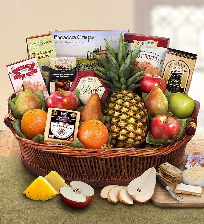 Ripe River Fruit & Cheese Gift Basket-Ripe River Fruit & Cheese Gift Basket