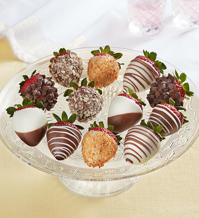 Fannie May Deluxe Chocolate Covered Strawberries-Chocolate Covered Strawberries 12 Ct