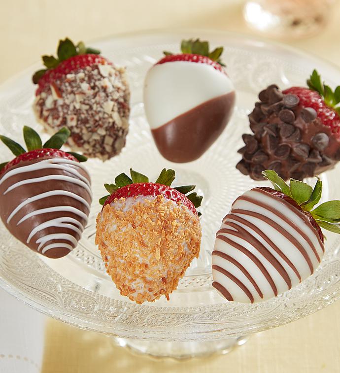 Fannie May Deluxe Chocolate Covered Strawberries-Chocolate Covered Strawberries 6 Ct