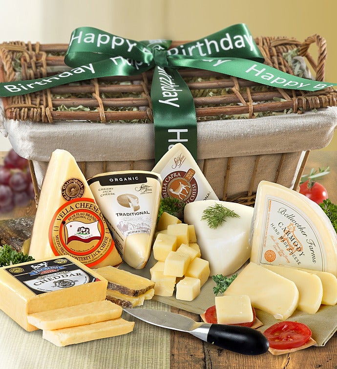Birthday Premium Handcrafted Cheeses Gift Basket-Birthday Premium Handcrafted Cheeses Gift Basket