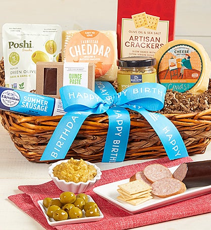 Birthday Epicurean Meat & Cheese Gift Basket