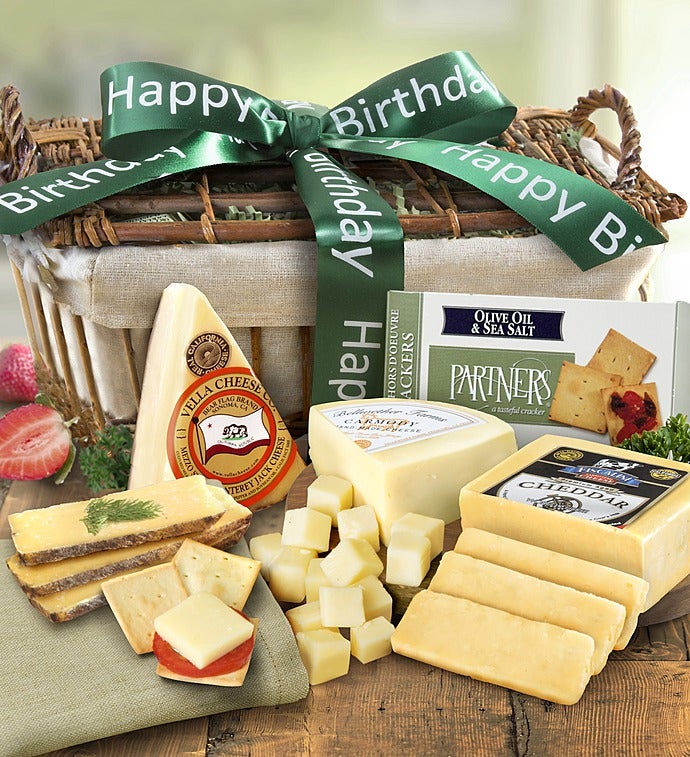 Birthday Country Handcrafted Cheese Gift Basket-Birthday Country Handcrafted Cheese Gift Basket