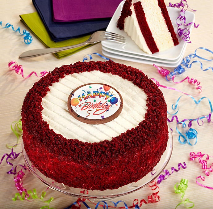 Junior's® Happy Birthday Red Velvet Cheesecake