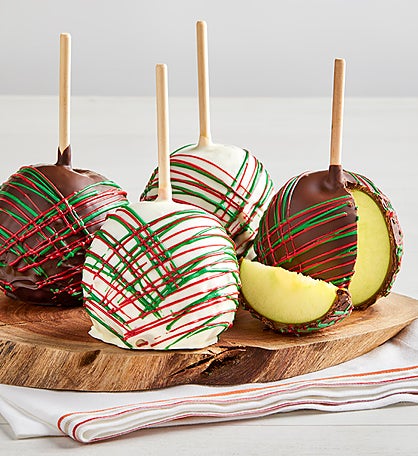 Deck the Halls Holiday Caramel Apples 4ct