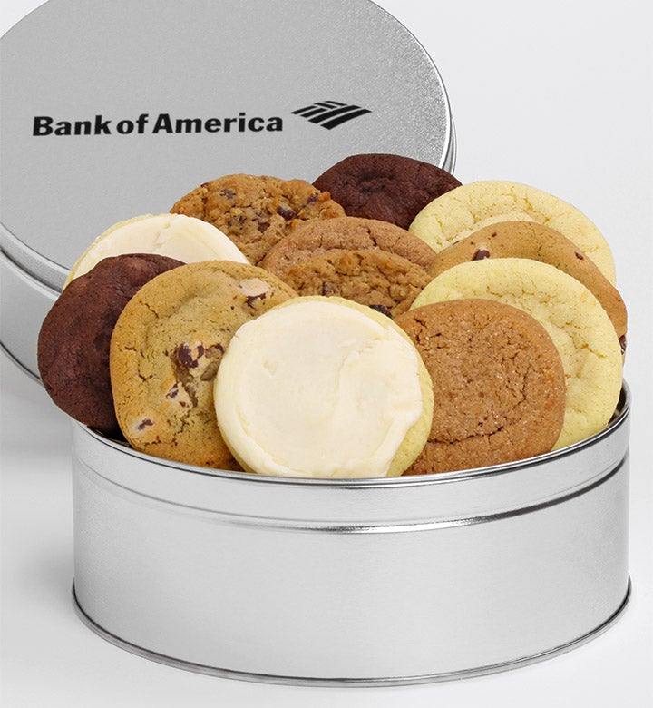 Bank Of America 12 Count Cheryls' Cookie Tin - Bank Of America 12 Count Cheryls' Cookie Tin