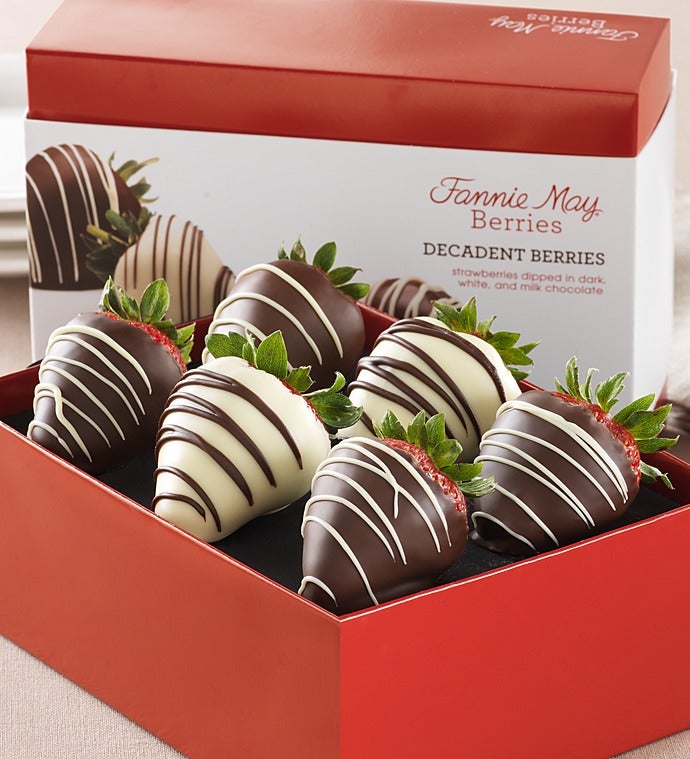 Fannie May® Decadent Chocolate Strawberries-Fannie May® Decadent Chocolate Strawberries 6Ct