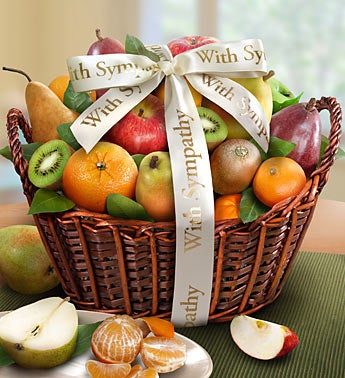 Wishing You Peace Sympathy Fruit Basket - Wishing You Peace Sympathy Fruit Basket