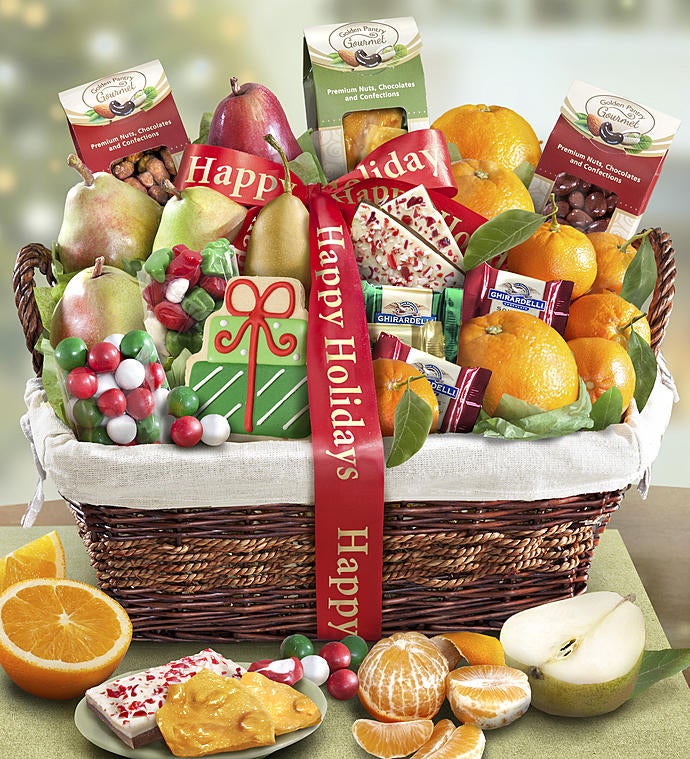 Holiday Gathering Fruit  Sweets Basket