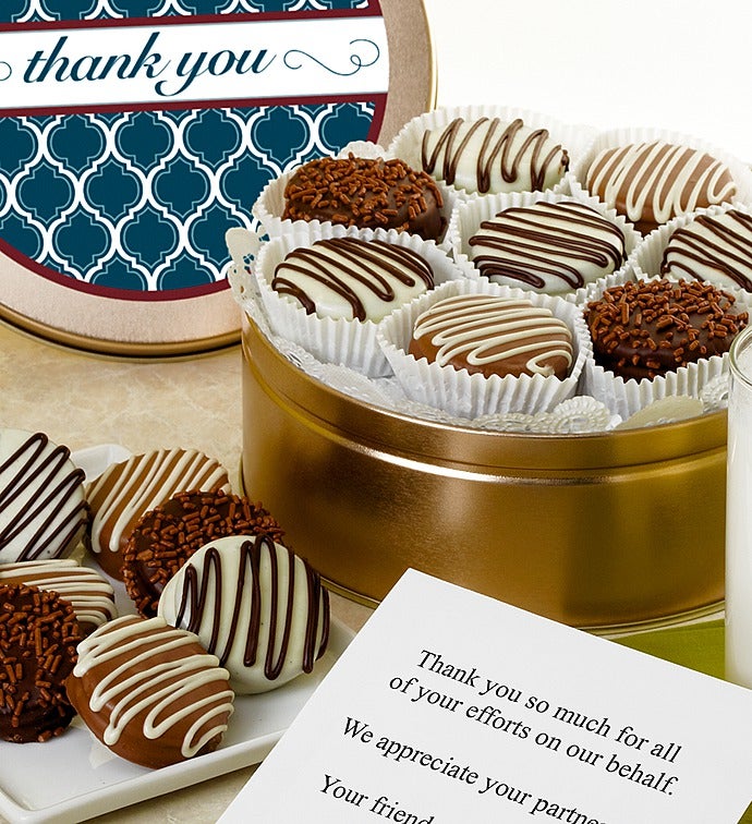 Image of Thank You! Belgian Chocolate Covered Oreo Tin