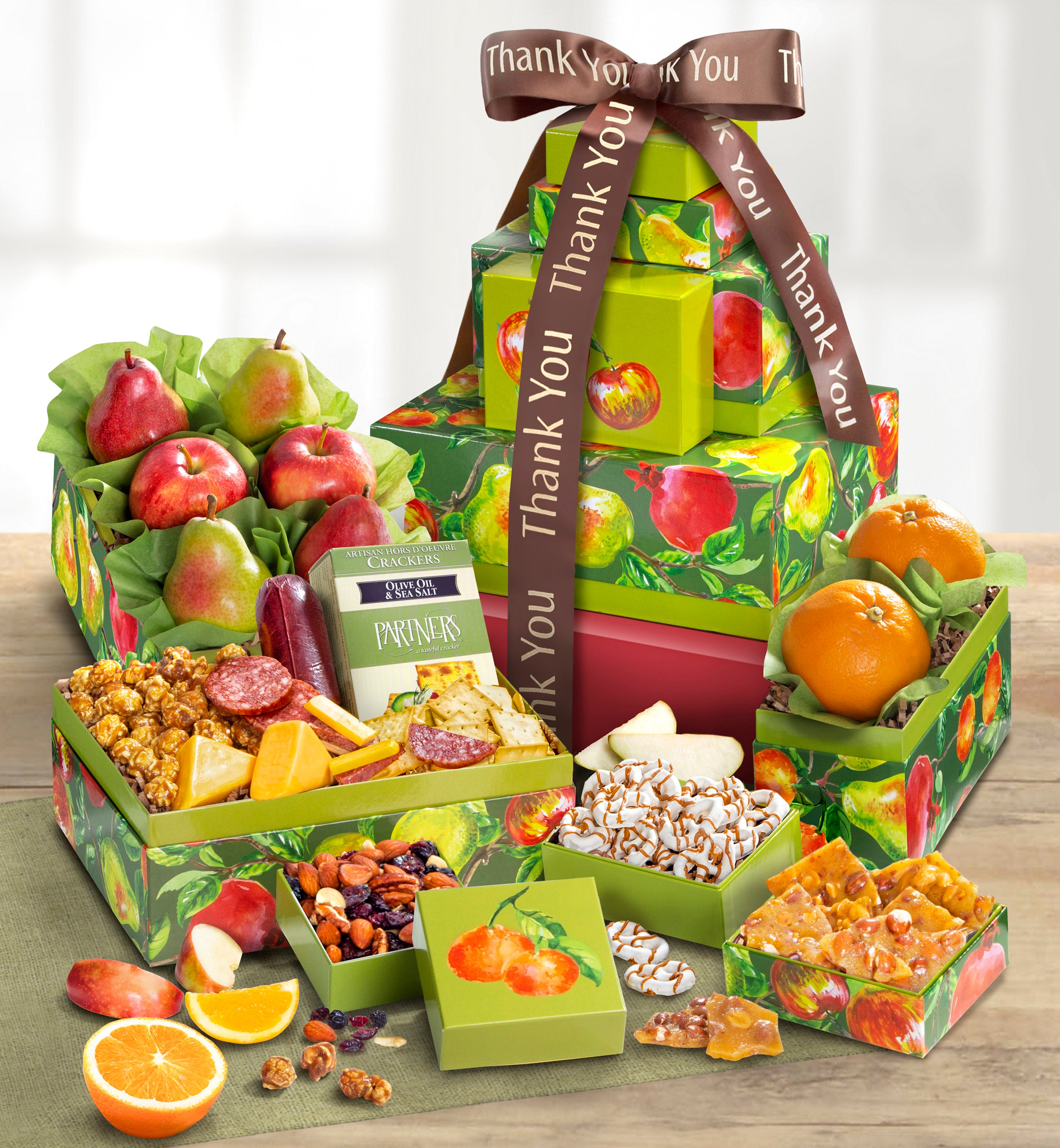 Image of Thank You Succulent Fresh Fruit Tower - Deluxe