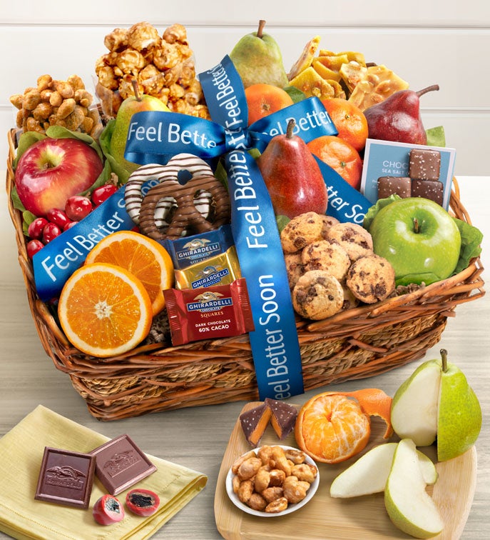 Feel Better Fruit & Sweets Gift Basket