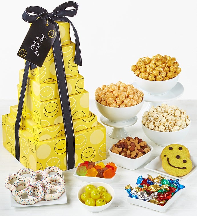 The Popcorn Factory Smiley Face 6 Tier Tower