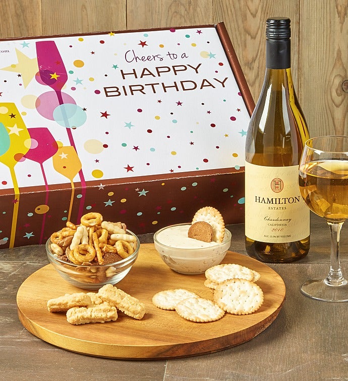 Happy Birthday! White Wine and Gourmet Box