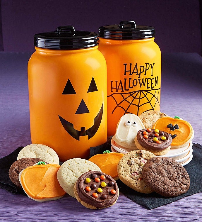 Cheryl's Happy Halloween Mason Jar with Cookies