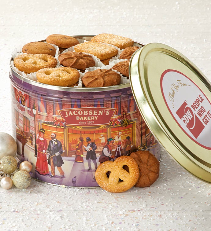 CDW Thank You Traditional Holiday Tin with Assorted Cookies