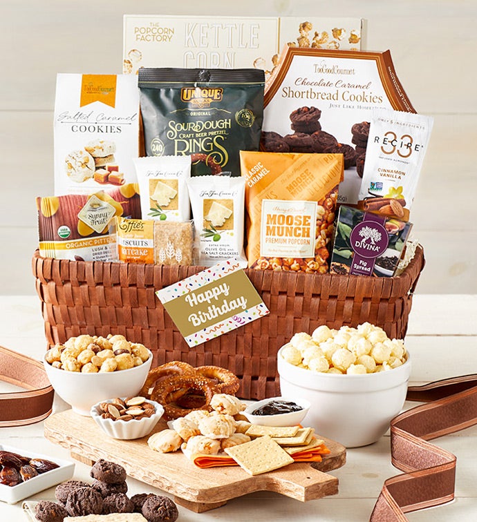 Classic Gourmet Happy Birthday Gift Basket