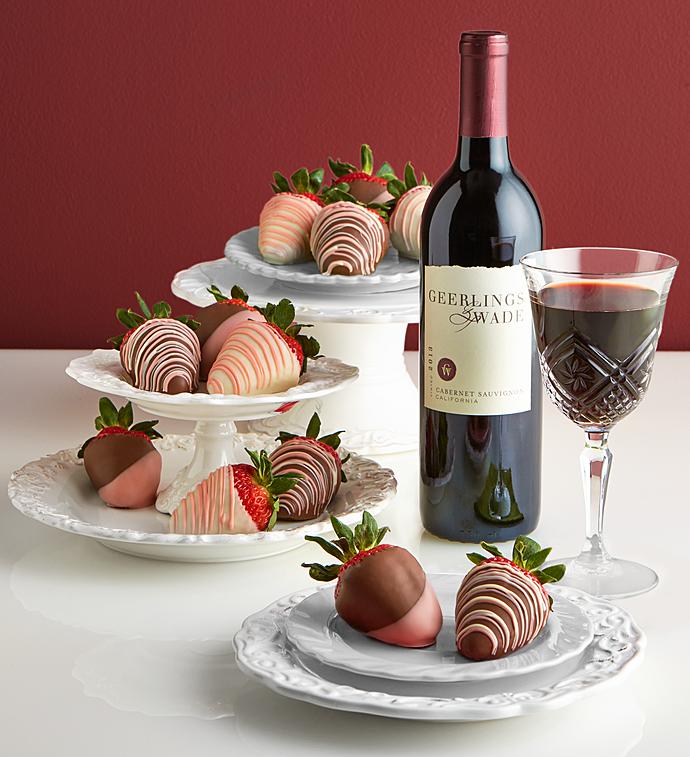 Valentine Strawberries & Cabernet Sauvignon Wine