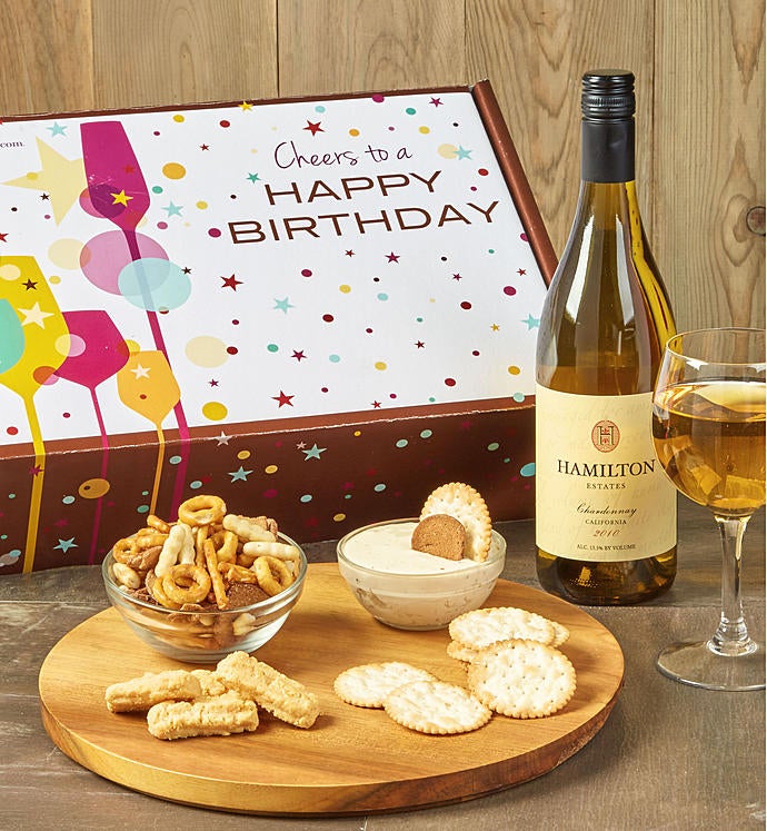 Happy Birthday! White Wine and Gourmet Box