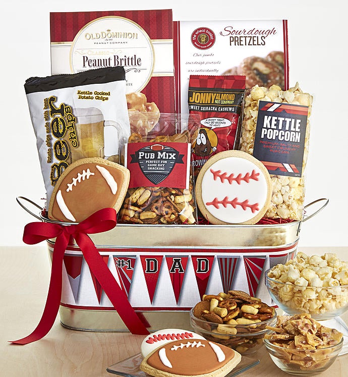 1 Dad Ultimate Sports Fan Gift Basket