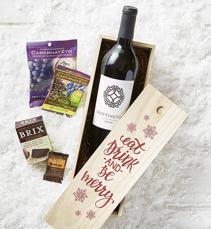 Eat, Drink & Be Merry Wine & Chocolate Crate