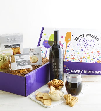 Happy Birthday Red Wine Gourmet Market Box