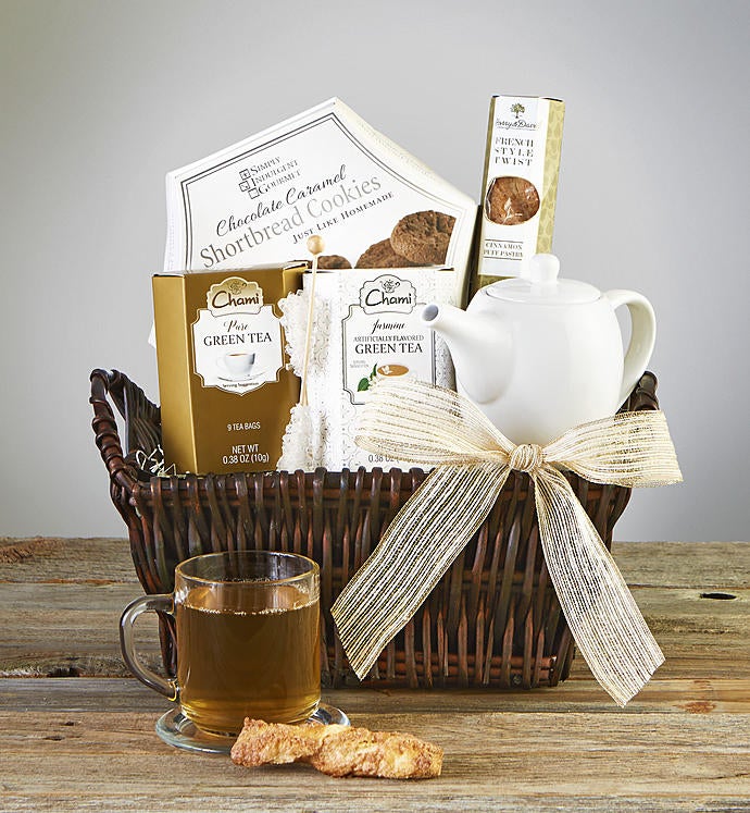 Time To Relax Tea & Teapot Gift Basket