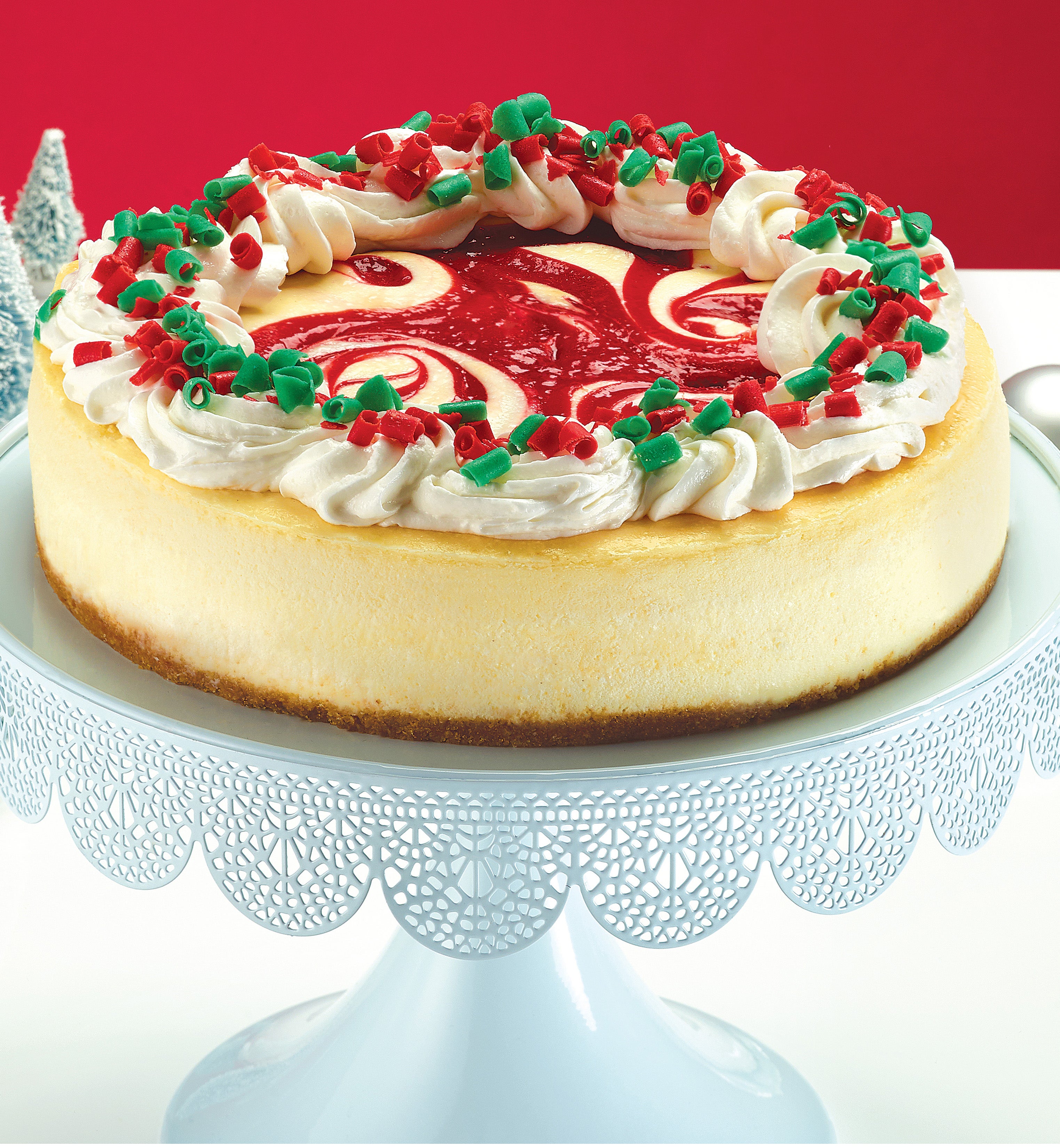 Junior's® Strawberry Christmas Cheesecake | 1800Baskets.com